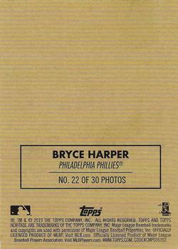 2019 Topps Heritage - 1970 Cloth Stickers #22 Bryce Harper Back