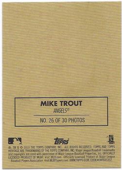 2019 Topps Heritage - 1970 Cloth Stickers #26 Mike Trout Back