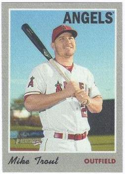 2019 Topps Heritage - 1970 Cloth Stickers #26 Mike Trout Front