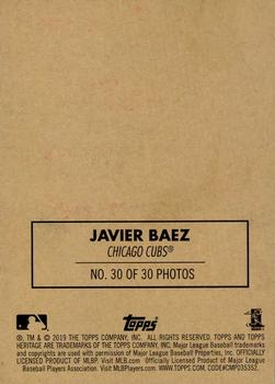 2019 Topps Heritage - 1970 Cloth Stickers #30 Javier Baez Back