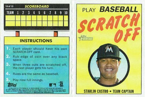 2019 Topps Heritage - 1970 Topps Scratch-Offs #14 Starlin Castro Front