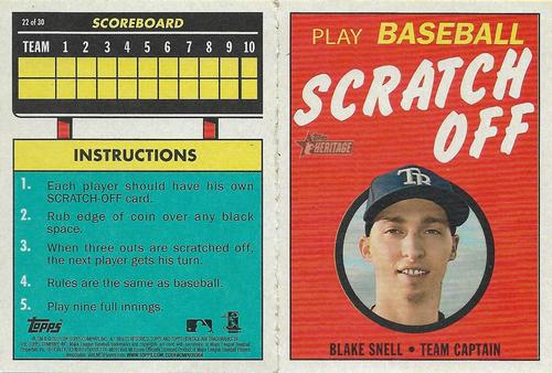 2019 Topps Heritage - 1970 Topps Scratch-Offs #22 Blake Snell Front