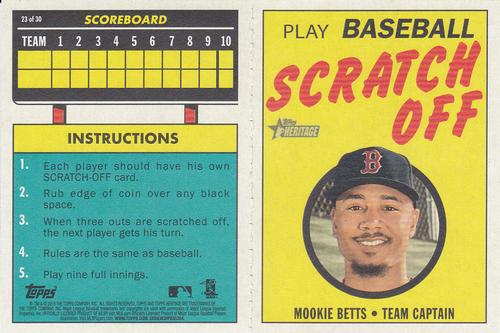 2019 Topps Heritage - 1970 Topps Scratch-Offs #23 Mookie Betts Front