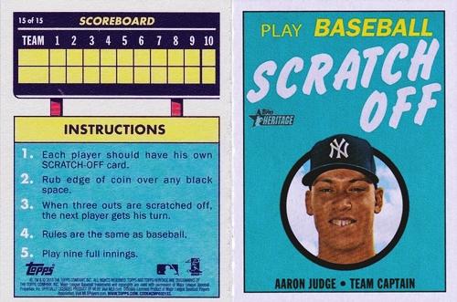 2019 Topps Heritage - 1970 Topps Scratch-Offs #30 Aaron Judge Front