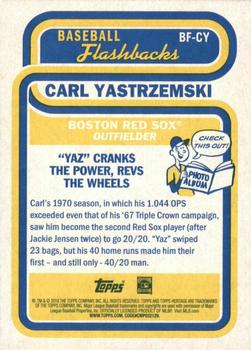 2019 Topps Heritage - Baseball Flashbacks #BF-CY Carl Yastrzemski Back