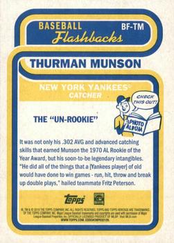 2019 Topps Heritage - Baseball Flashbacks #BF-TM Thurman Munson Back