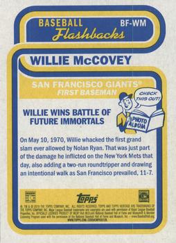 2019 Topps Heritage - Baseball Flashbacks #BF-WM Willie McCovey Back