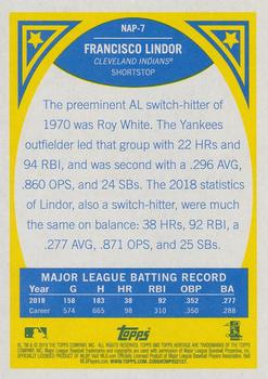 2019 Topps Heritage - New Age Performers #NAP-7 Francisco Lindor Back