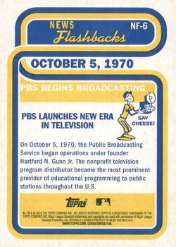 2019 Topps Heritage - News Flashbacks #NF-6 PBS Begins Broadcasting Back