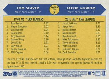 2019 Topps Heritage - Then and Now #TN-3 Tom Seaver / Jacob deGrom Back