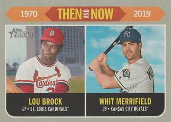 2019 Topps Heritage - Then and Now #TN-11 Lou Brock / Whit Merrifield Front