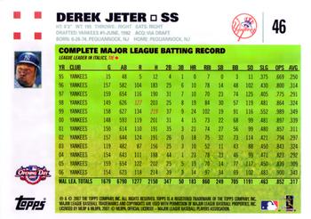 2007 Topps Opening Day #46 Derek Jeter Back