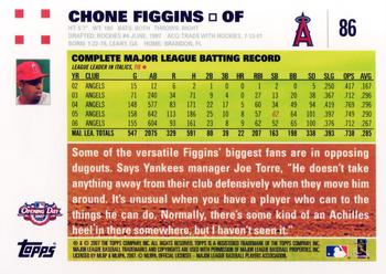 2007 Topps Opening Day #86 Chone Figgins Back