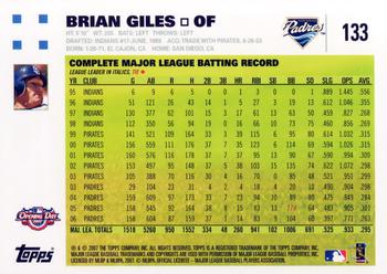 2007 Topps Opening Day #133 Brian Giles Back