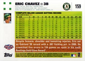 2007 Topps Opening Day #159 Eric Chavez Back