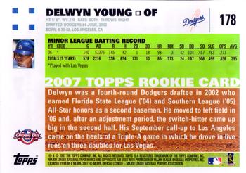 2007 Topps Opening Day #178 Delwyn Young Back