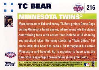 2007 Topps Opening Day #216 TC Bear Back
