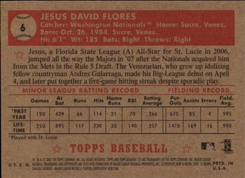 2007 Topps Rookie 1952 Edition #6 Jesus Flores Back