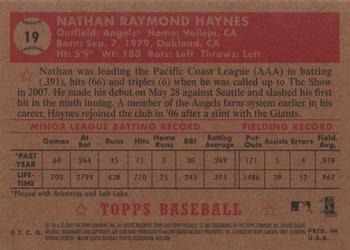 2007 Topps Rookie 1952 Edition #19 Nathan Haynes Back