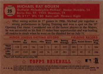 2007 Topps Rookie 1952 Edition #25 Michael Bourn Back