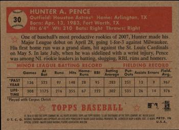 2007 Topps Rookie 1952 Edition #30 Hunter Pence Back
