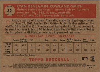 2007 Topps Rookie 1952 Edition #32 Ryan Rowland-Smith Back