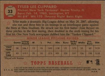 2007 Topps Rookie 1952 Edition #33 Tyler Clippard Back