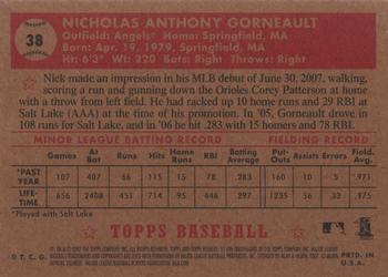 2007 Topps Rookie 1952 Edition #38 Nick Gorneault Back