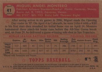 2007 Topps Rookie 1952 Edition #41 Miguel Montero Back