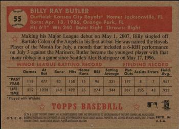 2007 Topps Rookie 1952 Edition #55 Billy Butler Back