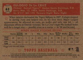 2007 Topps Rookie 1952 Edition #63 Eulogio De La Cruz Back