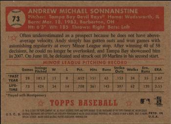 2007 Topps Rookie 1952 Edition #73 Andy Sonnanstine Back