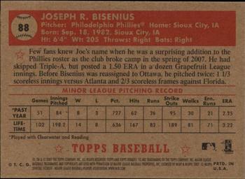 2007 Topps Rookie 1952 Edition #88 Joe Bisenius Back