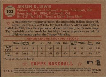 2007 Topps Rookie 1952 Edition #103 Jensen Lewis Back