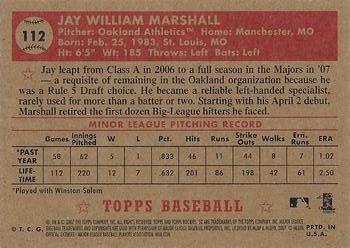 2007 Topps Rookie 1952 Edition #112 Jay Marshall Back