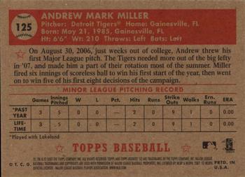 2007 Topps Rookie 1952 Edition #125 Andrew Miller Back