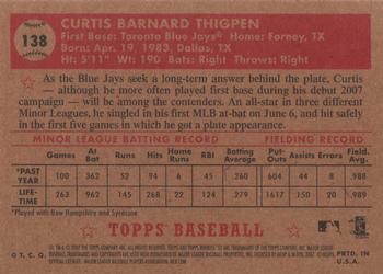 2007 Topps Rookie 1952 Edition #138 Curtis Thigpen Back