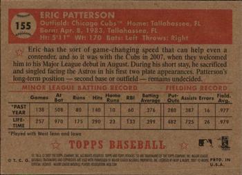 2007 Topps Rookie 1952 Edition #155 Eric Patterson Back
