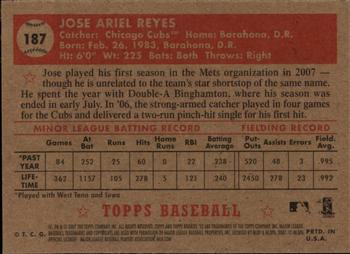 2007 Topps Rookie 1952 Edition #187 Jose Reyes Back