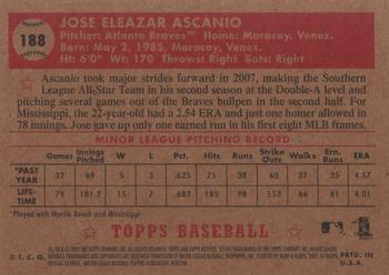 2007 Topps Rookie 1952 Edition #188 Jose Ascanio Back