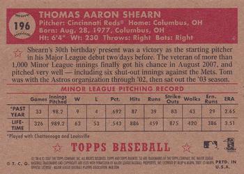 2007 Topps Rookie 1952 Edition #196 Tom Shearn Back