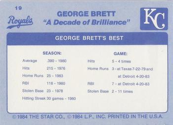 1984 Star George Brett - Separated #19 George Brett Back