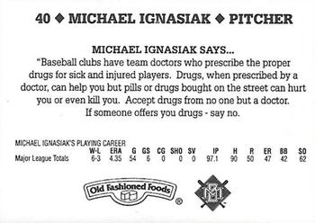 1995 Milwaukee Brewers Police - Village of Jackson #NNO Mike Ignasiak Back