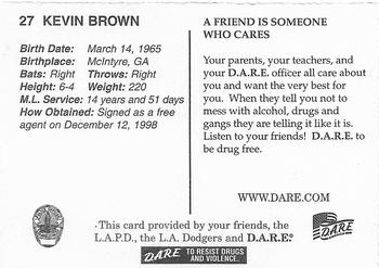 2003 Los Angeles Dodgers Police #NNO Kevin Brown Back