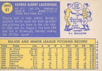 2019 Topps Heritage - 50th Anniversary Buybacks #41 George Lauzerique Back