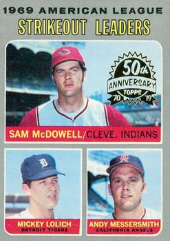 2019 Topps Heritage - 50th Anniversary Buybacks #72 1969 American League Strikeout Leaders - McDowell / Lolich / Messersmith Front