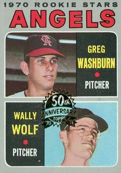 2019 Topps Heritage - 50th Anniversary Buybacks #74 Angels 1970 Rookie Stars (Greg Washburn / Wally Wolf) Front