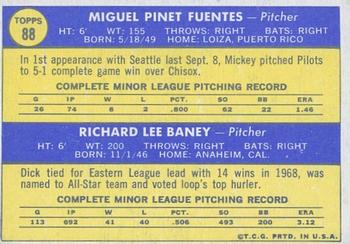 2019 Topps Heritage - 50th Anniversary Buybacks #88 Pilots 1970 Rookie Stars - Miguel Fuentes / Dick Baney Back