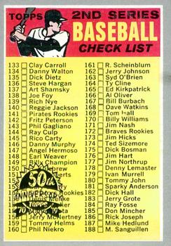 2019 Topps Heritage - 50th Anniversary Buybacks #128 2nd Series Checklist 133-263 Front