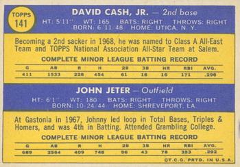 2019 Topps Heritage - 50th Anniversary Buybacks #141 Pirates 1970 Rookie Stars (Dave Cash / Johnny Jeter) Back